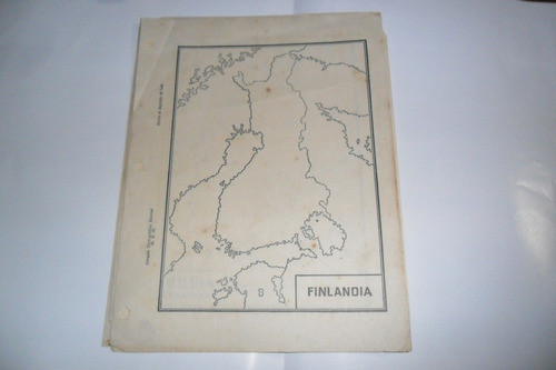 Finlandia Antiguo Mapa Croquis Cartografico Escolar 0