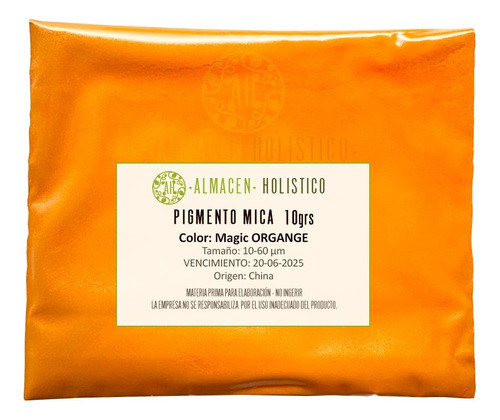 Pigmento Mica Cosmetica Jabones Naranja Magic Orange 10grs 0