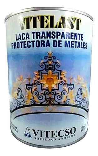 Laca Transparente Protectora De Metales X 1lt. + Pincel 0