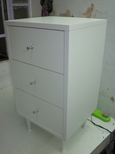 Mesita Cajonera De Luz 3 Cajones 65cm Alto Diseñoalcubo 0