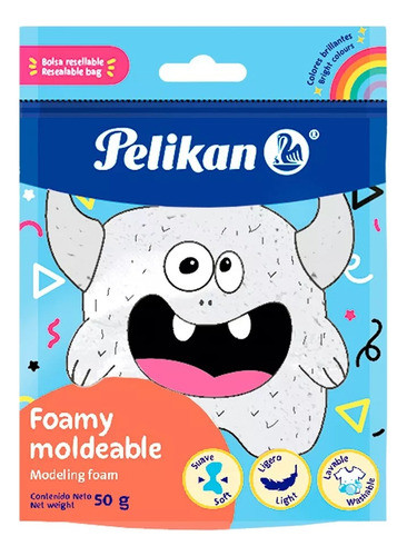 Foamy Moldeable Pelikan 50grs No Toxico Masa Suave Pack X 6u 1