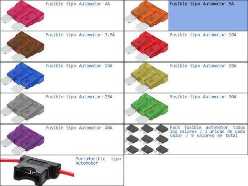 Pack 4x Fusible Tipo Automotor 5a Automotriz Naranja 1