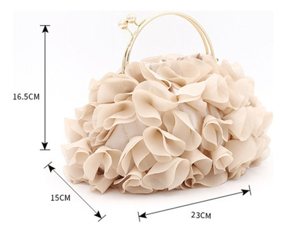 Clutch De Flores Feminina, Festa Formal, Noiva, Bolsa 1 Clutch De Flores Feminina, Festa Formal, Noiva, Bolsa 1