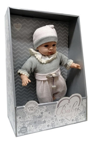 Bebote Muñeco Babyaron So Lovely Gris 40 Cm 0