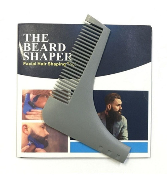 Pente Barba Molde Régua Maxilar Modelar Homem  Cinza 0