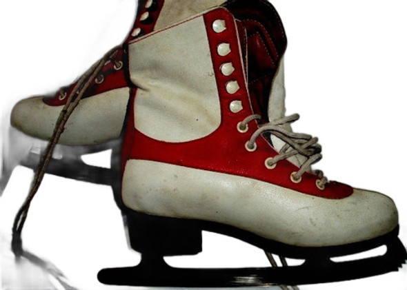 Patines Hielo N°36 Cuero Vaca Bi-color Multicolor Liners 0