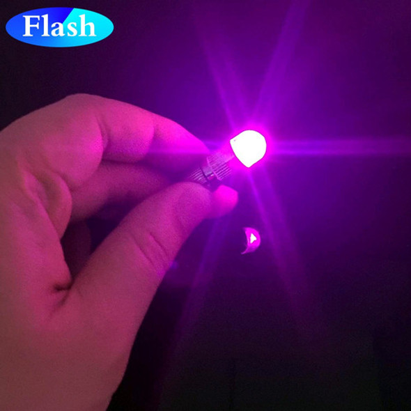 12 Vela Palito Luz Led Violeta Sumergibl Cotillon Globo Mesa 1