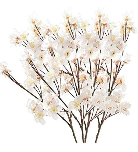 Callu 4pcs Flores Artificiales Flor De Melocotón Simulación 0