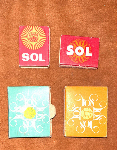 Cajas De Fósforos Antiguos De Colección Uruguay Sol 1