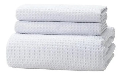 Cubrecama Nido De Abeja + 2 F. De Almohadón I Queen I Blanco 1