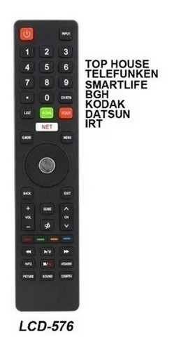 Control Remoto Para Bgh Telefunken, Kodak Smart Con Netflix 1