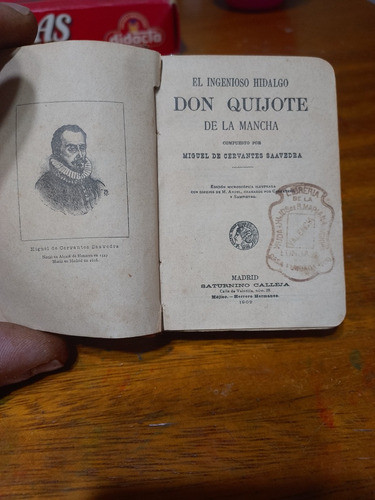 Antiguo Libro Miniatura Don Quijote 0