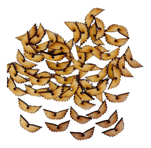 20 Alas Alitas Perforfacion Fibrofacil 10cm Mdf Souvenirs 0