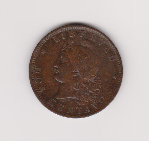 Moneda Argentina 2 Ctvs Año 1890 Excelente + 1