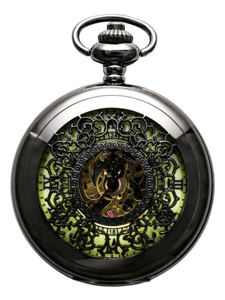 Relógio De Bolso Mecânico Automático Vintage Clamshell 0
