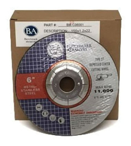 6x045x78 Depressed Center Thin Cutoff Wheel Paquete De 200 0