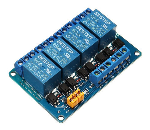 Modulo Relay Rele 4 Canales Optoacoplado 5v High Y Low Hobb 0