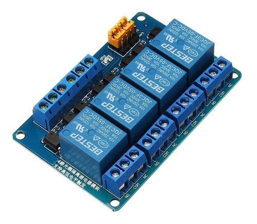 Modulo Relay Rele 4 Canales Optoacoplado 5v High Y Low Hobb 1