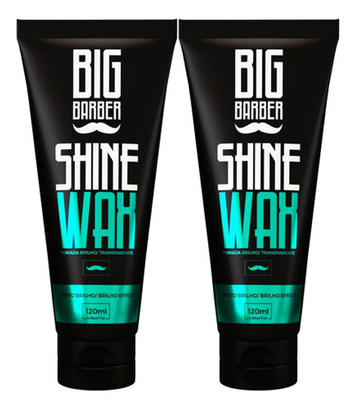 Cera Modeladora Shine Wax Big Barber 120g Premium Kit 2 Unid 0