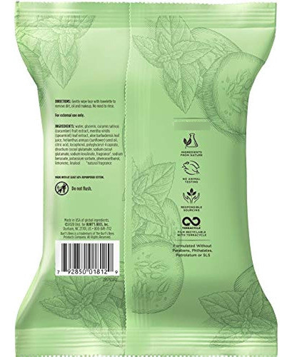 Toallitas Limpiadoras Faciales Sensibles Con Pepino Y Menta 1