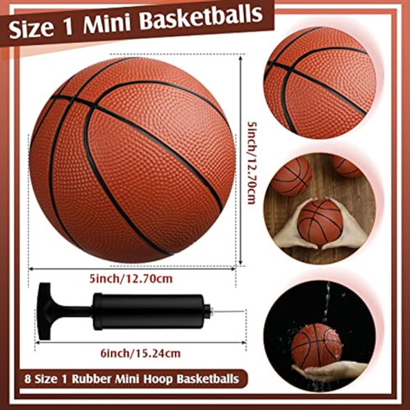 Juego De 8 Mini Baloncesto De Goma De 5 Pulgadas 1