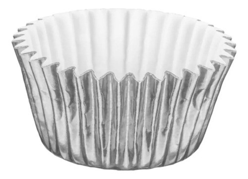 100 Forminhas De Papel Brigadeiro Laminada Prata Doces Nº 6 0
