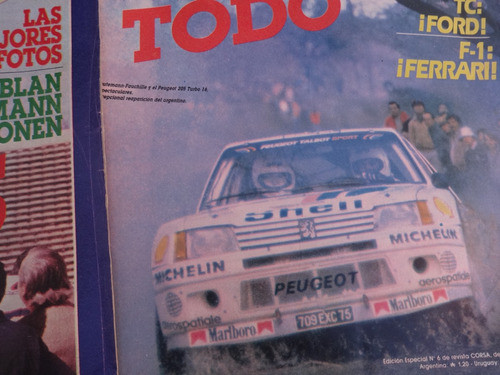 Lote Revista Corsa Reutemann Rally Peugeot 205 Antiguo Lole 1