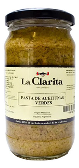 Pasta De Aceitunas Verde - La Clarita - X300g - Kosher - 0 Pasta De Aceitunas Verde - La Clarita - X300g - Kosher - 0