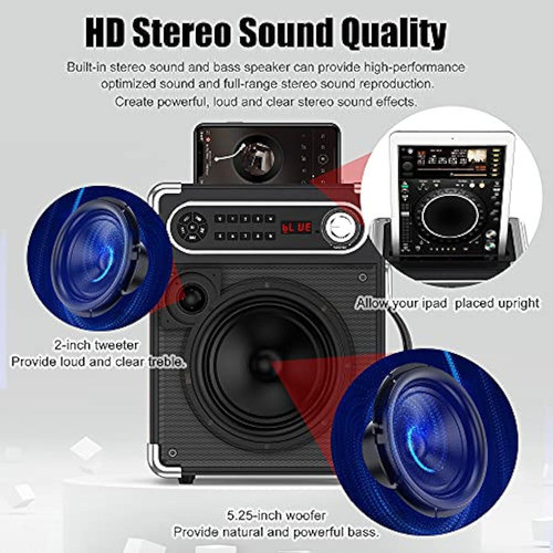 Jauyxian Altavoz Bluetooth Con Dos Micrófonos 1