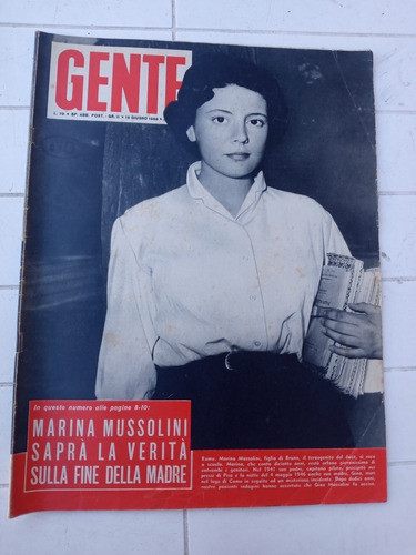 Revista Gente N.25 - 18 Junio 1958 - Marina Mussolini 0