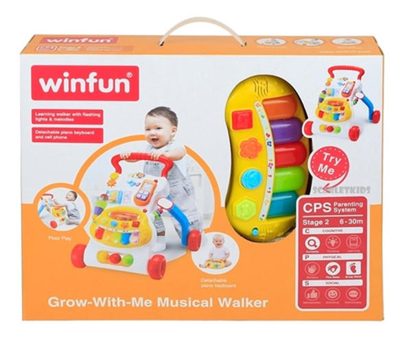 Caminador  De Arrastre Caminador Luz Sonido Scarlet Kids 0