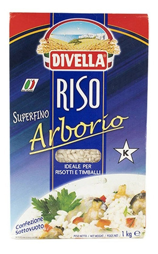 Arroz Italiano Riso Arborio Divella 1kg Italia! 0