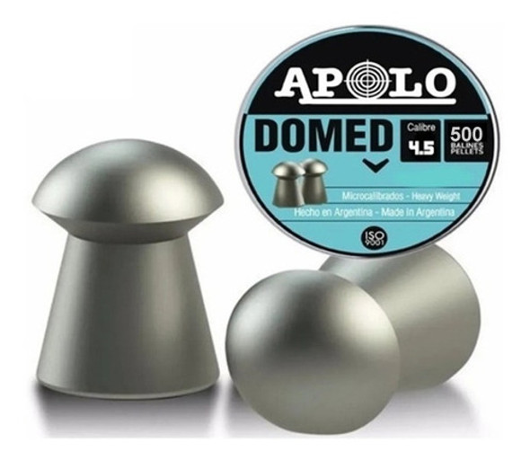 Balines Apolo Domed 4.5 Mm X500 - 9 Grains Pcp Co2 Caza Pelo 0