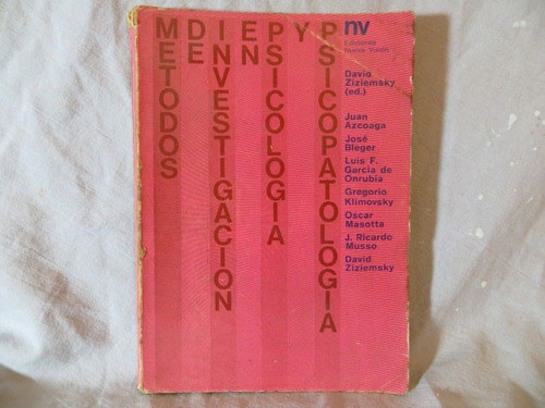 Metodo De Investigación En Psicologia Y Psicopatologia Nueva 0