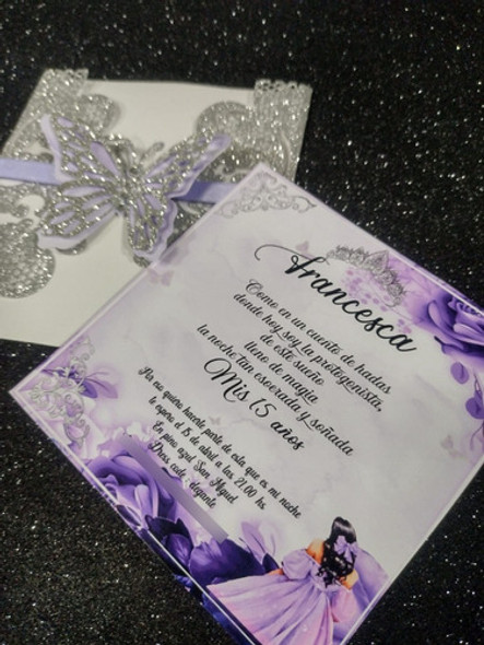 Tarjetas De Invitacion Caladas Grandes 15 Años, Bodas X30 1 Tarjetas De Invitacion Caladas Grandes 15 Años, Bodas X30 1