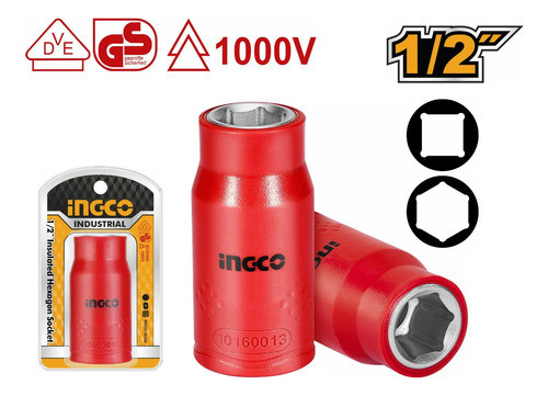 Dado Aislado 13mm X 1/2  Ingco Hihast12131 - Lnf 1