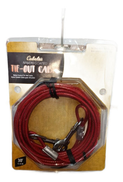 Cadena Linga  9 Mt De Acero Gruesa Roja - Para Perros 0
