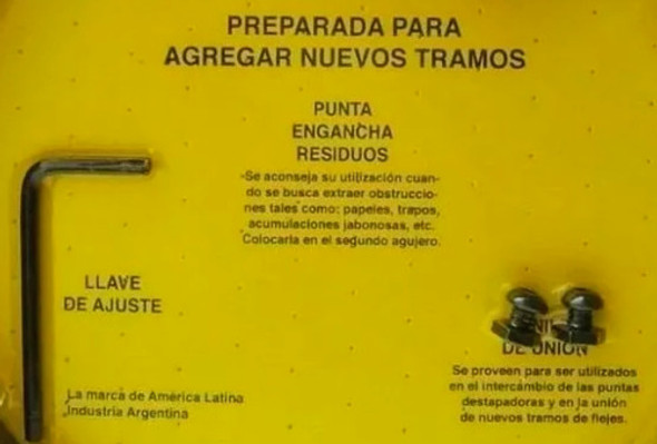 Cinta Destapacaños El Abuelo 15 Mts Acero Destapa Cañeria 1