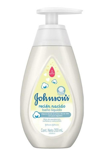 Baño Líquido J&j Recién Nacido 200ml 0