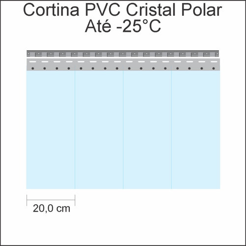 Cortina Pvc Polar Para Camara Fria 2,20 X 1,00 Lado A Lado 1