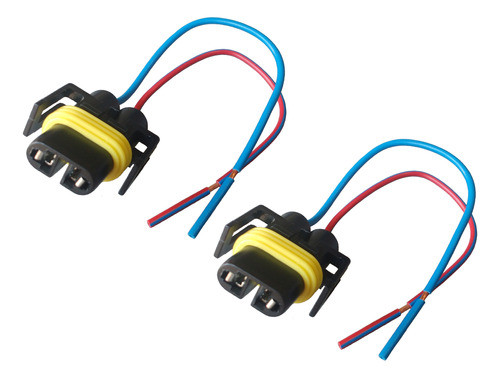 (02 Peças) Soquete Conector Chicote Plug Da Lâmpada H11 H8 0