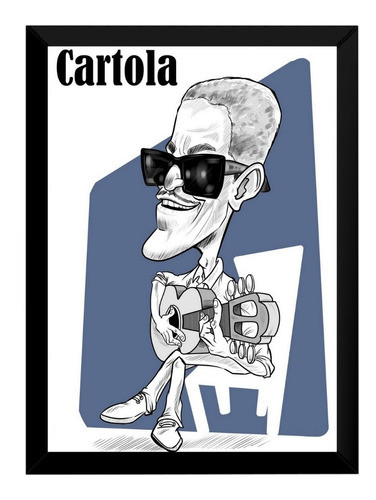 Quadro Decorativo Cartola Samba Raiz Desenho 0