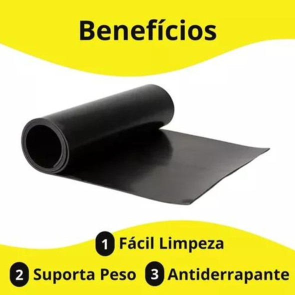 Lençol De Borracha Manta 5mm X 1mt Larg 1