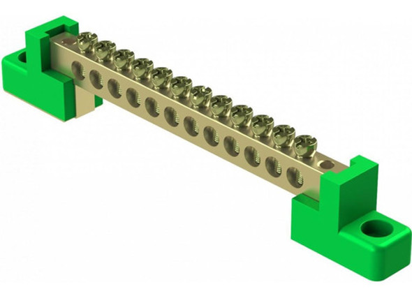 Kit C/ 20 Bloco De Distribuição 12 Furos (verde/terra) 80a 0