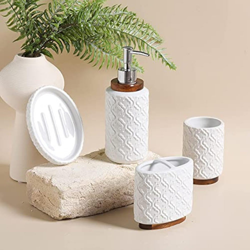 Rqyixi Juego De Accesorios De Baño, 4 Piezas, 1