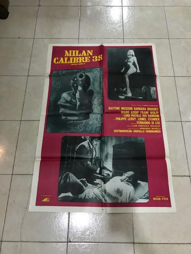 Antiguo Afiche De Cine Orig.-milan Calibre 38-envio 0