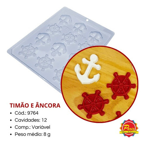 Kit 3 Forma Timão E Âncora Simples Sem Silicone C.9764 Bwb 1