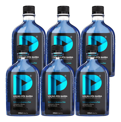 Loção Pós Barba Play Barber 240ml Menthol Mentolado 6 Unidad 0
