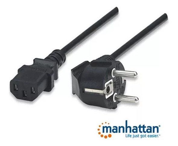 Cable De Corriente Schuko 1.8m Manhattan 1