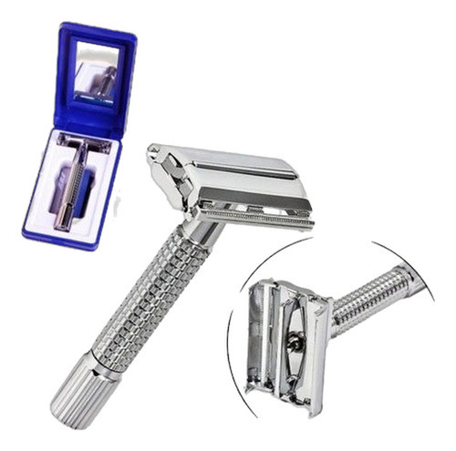 Seguridad Tradicional Clásico Doble Filo Cromo Afeitar Afeit 0